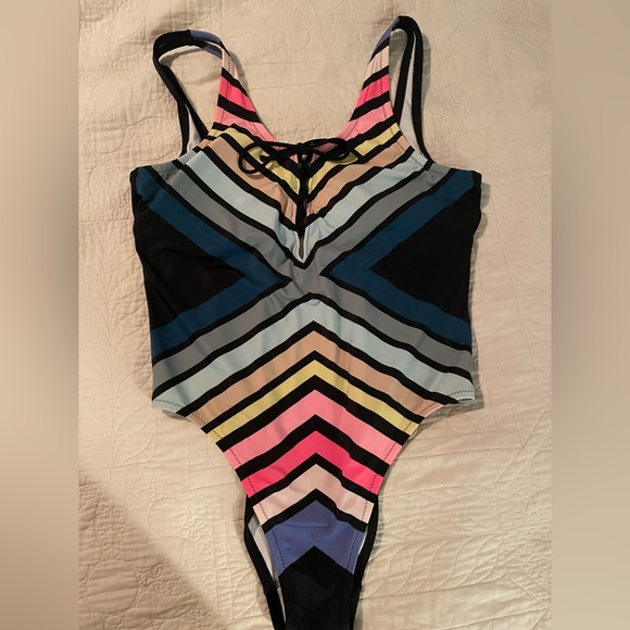 PINK Victoria's Secret Other - Victoria Secret Pink One Piece stripes swim L